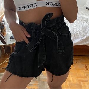 OAK + FORT Paperbag Denim Shorts